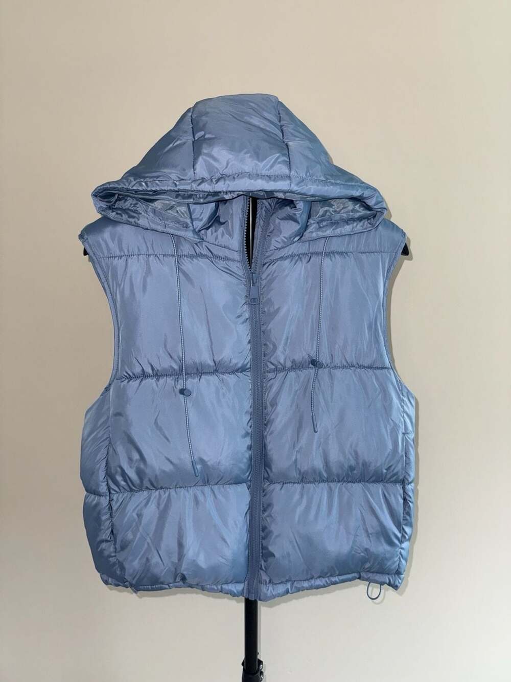 CISONO Slate Blue Padded Hooded Vest Size L
